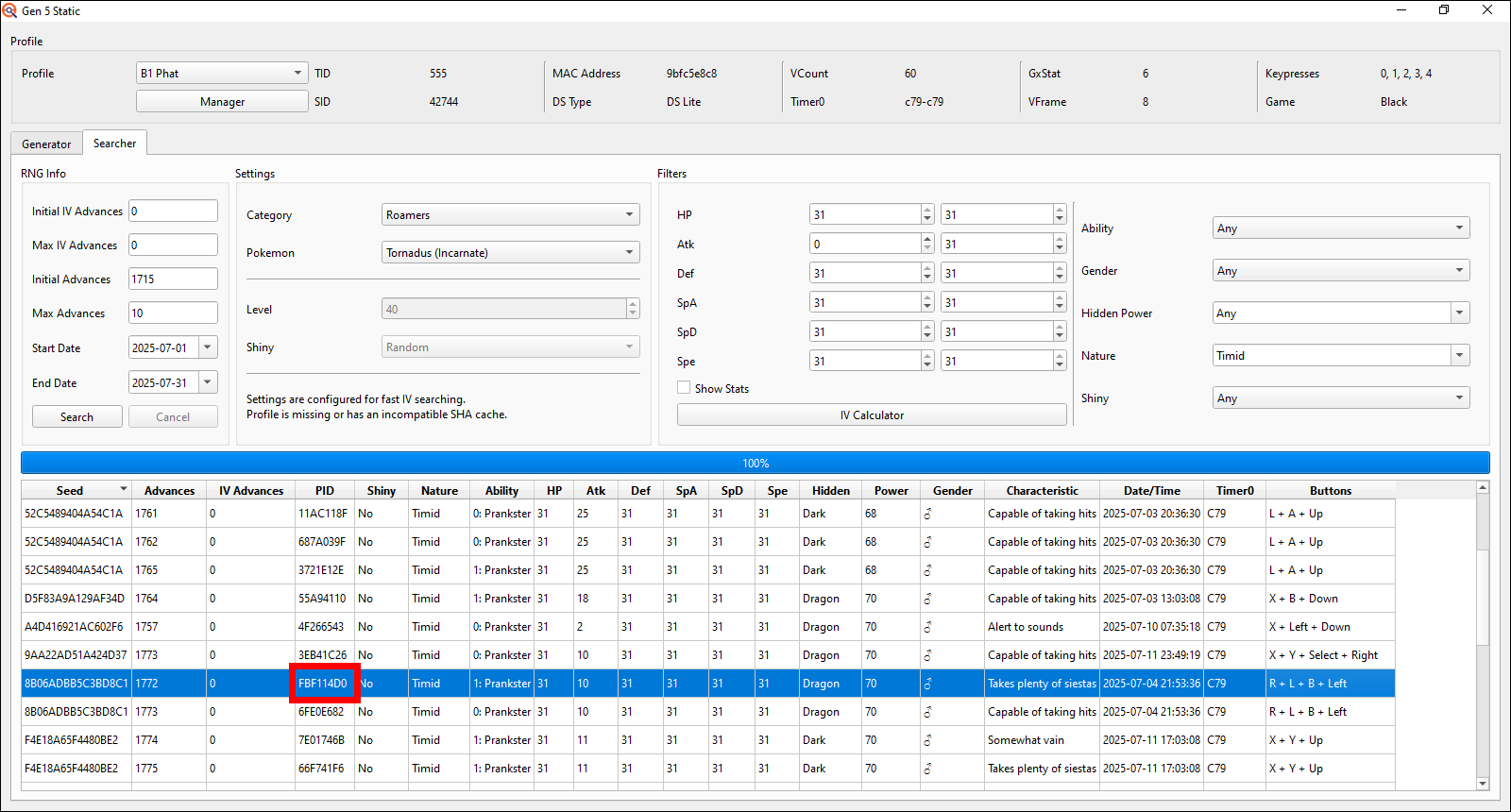 Write down the PID for later